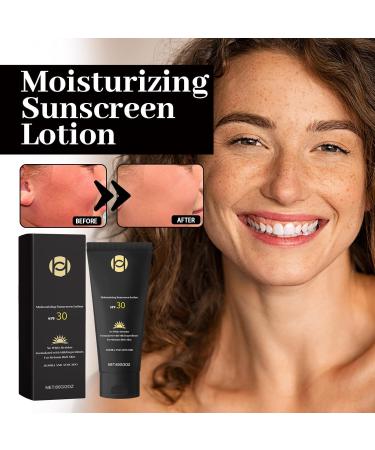 Sunscreen Spf 30 Face | Sunscreen Face | Sun Cream Sun Block Protects Against UVA/UVB Rays | Non-Greasy Water Resistant Sun Lotion| 60g - Buy Online on GoSupps.com