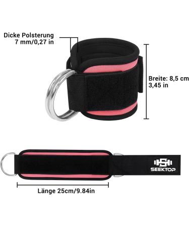 Seektop Cable Train Kickbacks Foot Loops - Padded Fitness Training Loops for Men & Women - Comfortable Pink Design - Buy Online on GoSupps.com