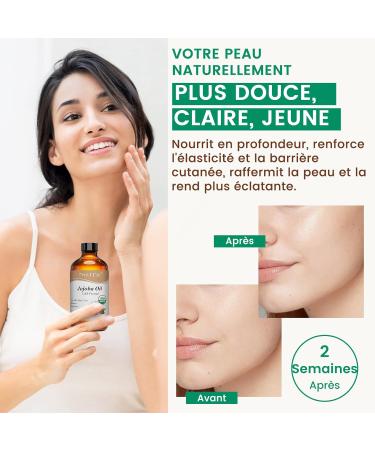 PHATOIL Huile de Jojoba Bio 118ML Organic Jojoba Oil 100% Naturelle Pure - Press e Froid - Sans Hexane - Huile Hydratante pour Peau Cheveux Corps Ongles Avec Pipette - Buy Online on GoSupps.com