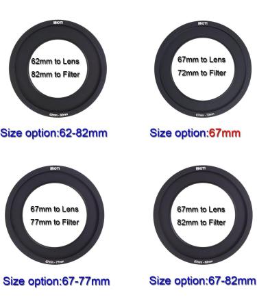 SIOTI 100mm Square Z Series Metal Adapter Ring - 62-77mm - Modular Filter Holder - Buy Online on GoSupps.com