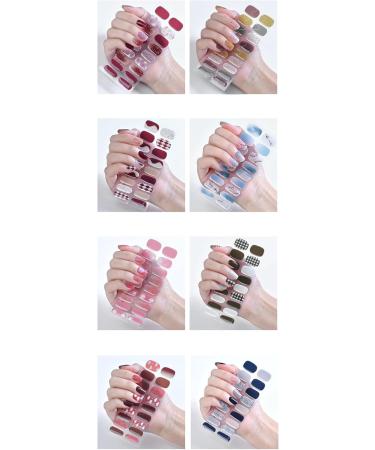INTEROOKIE Semi cured gel nail sticker Waterproof and durable UV nail sticker sticker Removable and wearable nail sticker (JK297) - Buy Online on GoSupps.com