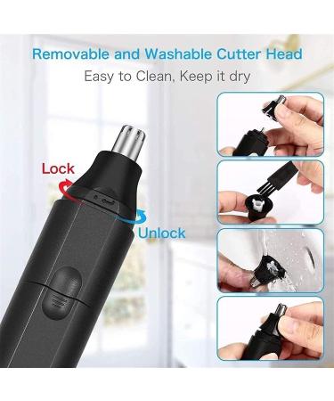 Buy Electric Nose Hair Trimmer for Men - 360 Rotating Painless Dual Edge Blades Waterproof Mute Motor - International Shipping Available - Buy Online on GoSupps.com