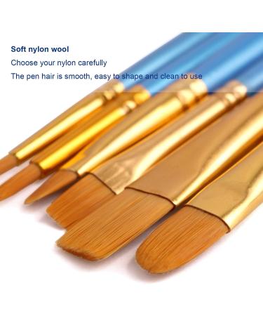 JOINREY 20 Pcs Round Pointed Tip Nylon Hair Artist Paint Brushes Set for Acrylic, Oil, Watercolor - Blue - Buy Online on GoSupps.com