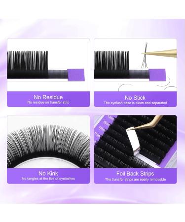 Nagaraku Individual Eyelash Extensions - Permanent Volume 0.15 Thickness C Curl 16mm - Matt-Black Single Eyelashes for Luxurious Lash Looks Worldwide - Buy Online on GoSupps.com