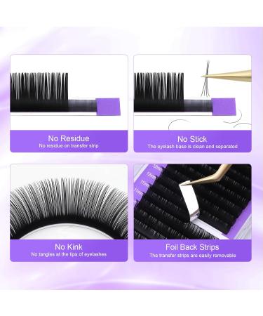 Nagaraku Individual Eyelash Extensions - Permanent Volume 0.20 Thickness D Curl 13mm - Matt Black Single Size for Flawless Lashes - Buy Online on GoSupps.com
