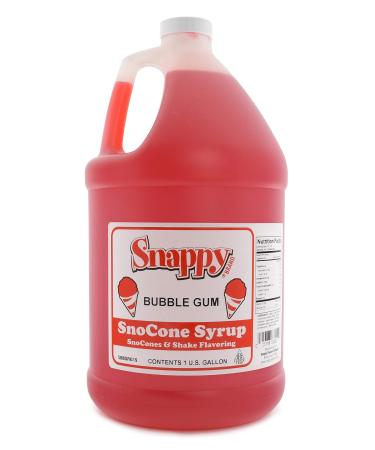 Snappy Popcorn Snappy Snow Conce Syrup, Bubble Gum, 128 Fl Oz (Pack of 1)