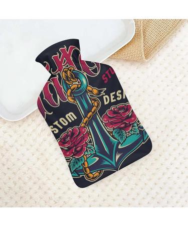 Rose Sailing Hot Water Bottle with Plush Cover - Bed Bottle Hand Warmer for Adults & Children | 26.5x15.3cm - Perfect for Comfort & Warmth - Buy Online on GoSupps.com