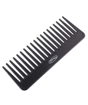 Fine Lines Wide Tooth Comb for Curly Hair - Afro Black Detangler Comb for Wet & Dry Hair Ideal for Taming Knots & Curls - Unisex Design for Men & Women - Get Silky Smooth & Frizz-Free Hair with Ease