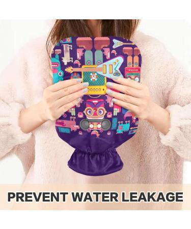 Naanle Robot Musician Hot Water Bottle - Transparent Hand Warmer for Pain Relief & Cold Therapy | 1L | Ideal for Comfort & Relaxation - Buy Online on GoSupps.com