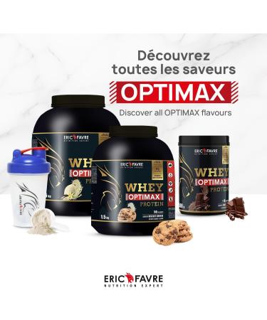  ERIC FAVRE WHEY OPTIMAX PROTEIN +74% Bi-Source Protein: WPC + Patented Protein 17g BCAA 11g Glutamine Low Sweet and Unctuous - Vanill - Buy Online on GoSupps.com