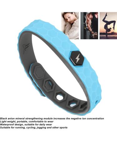 Sky Blue Sports Bracelet - Waterproof Unique Silicone Design Prevents Static Balance | Perfect for Walking & Cycling - Ideal Christmas Gift - Buy Online on GoSupps.com