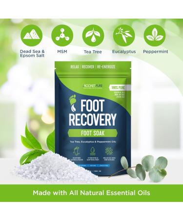 Tea Tree Foot Soak Salts for Foot Recovery - Epsom Salt Bath Soak for Dry Feet - Athletes Foot Soak - 2 Pack, 1lb Each - Buy Online on GoSupps.com