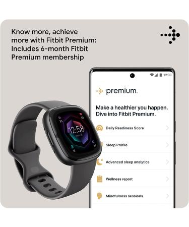 Fitbit Sense 2 Advanced Health & Fitness Smartwatch | Manage Stress & Sleep | ECG, SpO2, 24/7 Heart Rate, GPS | Shadow Grey/Graphite | One Size with S & L Bands - Buy Online on GoSupps.com