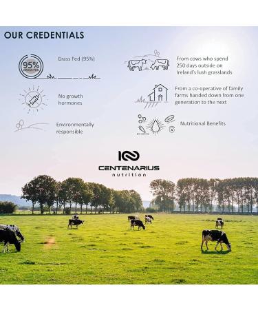 Centenarius Nutrition Grass Fed Whey Protein Isolate - Pure Amino Acids for Muscle Growth & Recovery - Cold-Filtered No Additives Unflavored - International Shipping Available - Buy Online on GoSupps.com