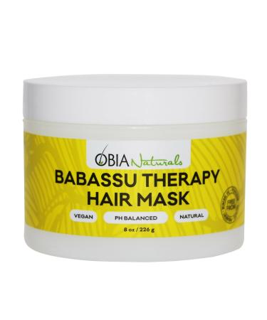 OBIA Naturals Babassu Oil Therapy Hair Mask - (8 oz/ 226 g) - Deep Conditioner - Hydrating  Repairs Dry  Damaged or Color Treated Hair After Shampoo - Sulfate Free  Vegan Protein