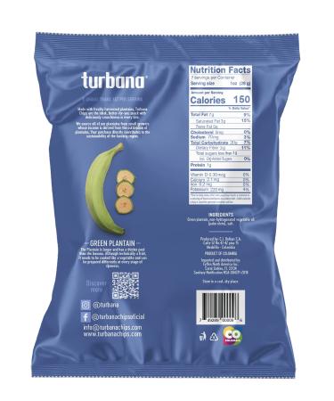 Turbana Plantain Chips Lightly Salted - 5 x 7oz Bags | Crunchy and Delicious - Buy Online on GoSupps.com