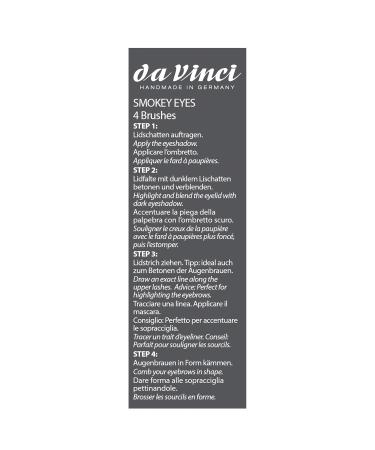 Da Vinci Smokey Eyes Brush Set - 4 Handmade Brushes with Makeup Instructions | Premium Quality from Germany - Buy Online on GoSupps.com