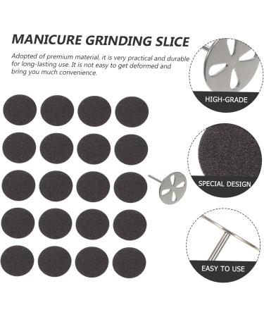 FOMIYES 4 Sets Nail Polishing Sheets Sandpaper Disc Pad Pedicure Disc Foot Sanding Pad Sanding Disc Nail Drill Bits Manicure Disc Bit Nail Forms Nail Bit Wafer Nail Flakes Stainless Steel - Buy Online on GoSupps.com