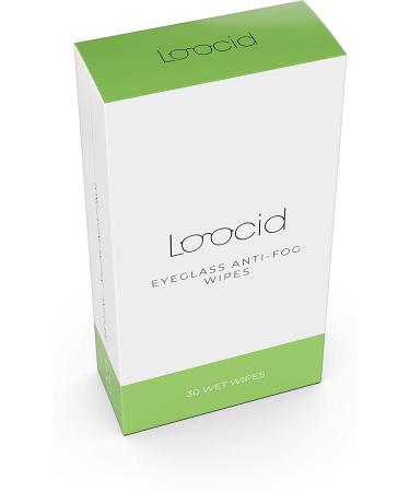 Loocid Anti Fog Wipes for Glasses - 30 Pre-Moistened Lens Cleaner Wipes for Eyeglasses, Goggles, Screens - Individually Wrapped Cleaning Kit (Pack of 1) - Buy Online on GoSupps.com