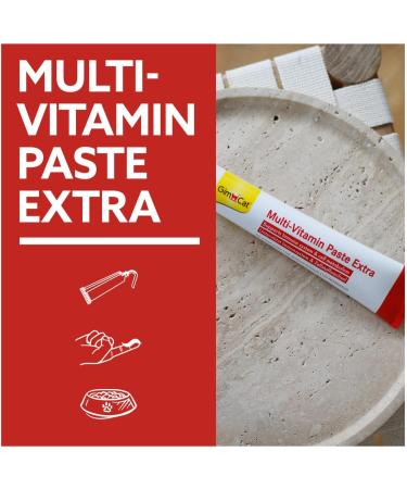 GimCat Multi-Vitamin Paste Extra - 200g Tube | Cat Snack with Beta-Glucans and Healthy Fatty Acids for Cell Protection - Buy Online on GoSupps.com