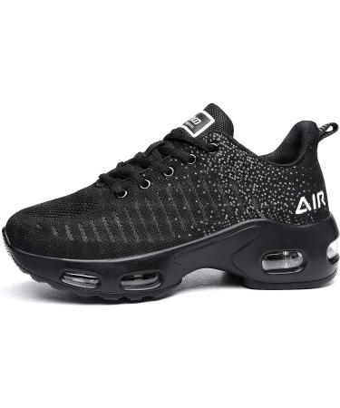 QAUPPE Women's Lightweight Air Sports Walking Sneakers US 5.5-11 B(M) 6 - Allblack - Buy Online on GoSupps.com