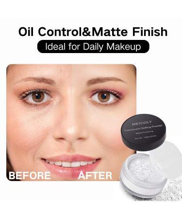 MEICOLY Talc-Free Setting Powder - Long Lasting Translucent Matte Face Powder for Halloween SFX Makeup & Oil Control - Buy Online on GoSupps.com