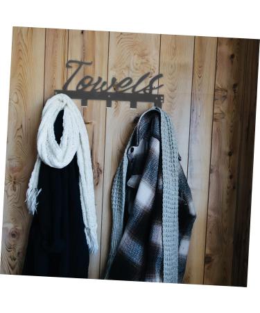 1pc Hook up Over Door Towel Hook Cabinet Door Hanger Iron Wall Hook Wrought Iron Heavy Black Iron Frame - Buy Online on GoSupps.com