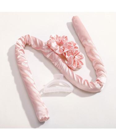 Colorfarm Heatless Hair Curler Set - Champagne Pink | Overnight Hair Curling Rod with Satin Headband, Scrunchies, and Clips - Buy Online on GoSupps.com