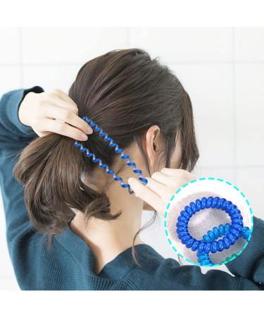 Spiral Hair Ties 24 Pcs - No Crease Phone Cord Hair Elastic - Colorful Ponytail Holders for Women & Girls - Buy Online on GoSupps.com