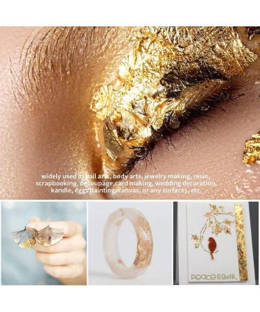 Tamicy 500 Sheets Metallic Gold Foil Leaf Paper - Craft & Decorate with 10 Colors - Ideal for Slime, Gilding, Nail Art, Painting & DIY Projects - Buy Online on GoSupps.com