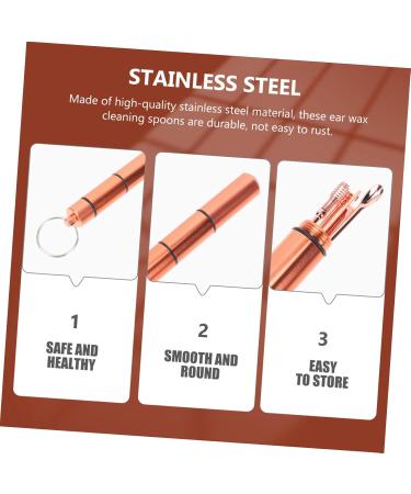 Ipetboom Ear Wax Cleaning Supplies Aluminum Alloy Portable Ear Digging Set Cleaning Tools for Family Friends - Buy Online on GoSupps.com