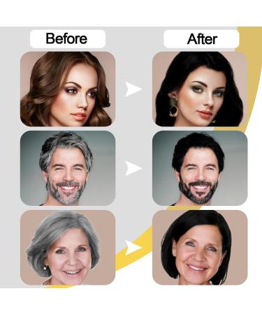 Black Hair Dye Shampoo - Instant Gray Hair Coverage | 3-in-1 Herbal Color Shampoo for Men & Women | Long Lasting 500ml - Buy Online on GoSupps.com