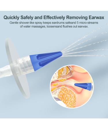 Effective Ear Wax Removal Kit | Manual Ear Cleaning System with Irrigation Flushing & 10 Tips - Buy Online on GoSupps.com