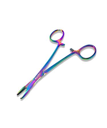 Cynamed Olsen Hegar Needle Holder Driver with Multicolor/Rainbow Titanium Coating - Premium Quality - Hemostat with Scissors and Locking Mechanism (5.5 in. (13.97 cm)) - Buy Online on GoSupps.com