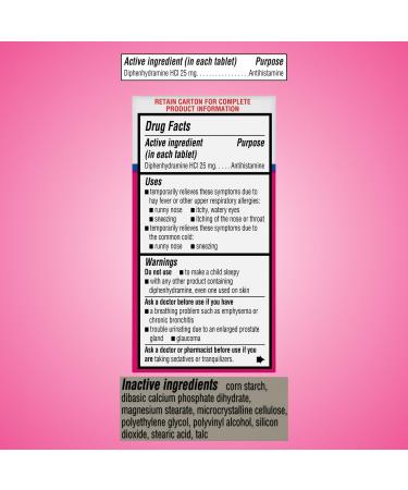 Buy SCHMIDT EMPIRE Equate Dye-Free Allergy Relief 25 mg - 100ct Tablets (Pack of 2) | Fast International Shipping - Buy Online on GoSupps.com