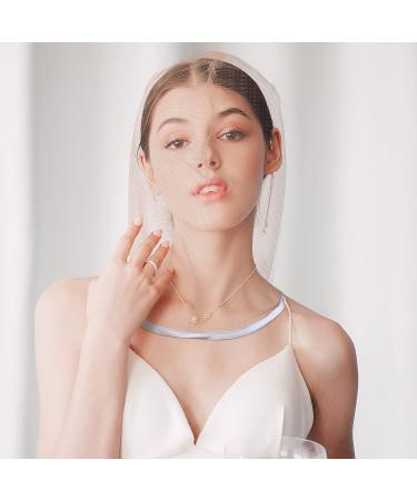 6 Pcs Washable Nylon Chiffon Makeup Hood Set - Nude | Reusable Makeup Protector for Women & Girls at Beauty Weddings - Buy Online on GoSupps.com