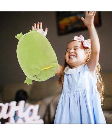 JUNERAIN Super Soft Frog Plush Stuffed Animal Hugging Pillow 35cm - Grass Green | Adorable Gift for Kids | Cuddly Toy for Boys & Girls - Buy Online on GoSupps.com