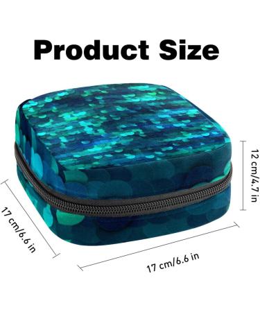 Stylish Mermaid Sequin Menstruation Pad Bag with Zipper | Women's Tampon & Napkin Organizer | Perfect for Girls - Buy Online on GoSupps.com
