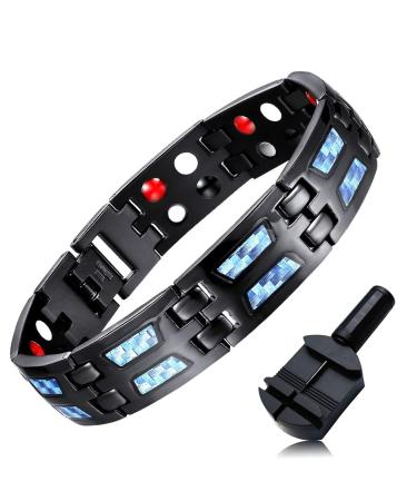 NORUION FAR-INFRAROT-ion bracelet 2024 Best Noruion Far Infrared Ionizer Wristband Magnetic Bracelet Mags for Men's Bracelet Titanium Power Magnetic Bracelet With Regulator (1PCS)