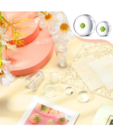 6-Piece Clear Silicone Nail Art Stamper Kit with Scraper - DIY Nail Stamping Tool Set for Manicure and Nail Decor - Buy Online on GoSupps.com