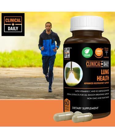 Daily Vegan Lung Cleanse Capsules for Better Lung Health - 60 Ct - Buy Online on GoSupps.com