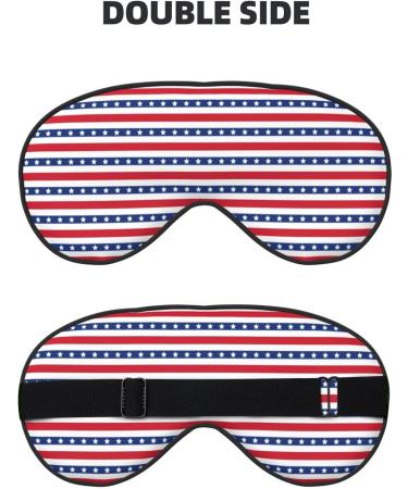 Stars and Stripes Print Sleep Mask | Comfortable & Soft Eye Mask with Adjustable Strap for Home & Travel - Buy Online on GoSupps.com