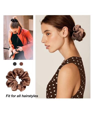 6 Pack Satin Hair Scrunchies - Soft Hair Ties for Frizz Prevention - Multicolor Hair Accessories Gift for Women and Girls - Buy Online on GoSupps.com