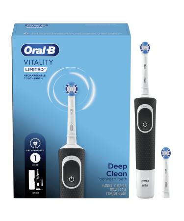 Oral-B Vitality Limited Precision Clean Rechargeable Toothbrush  1 Refill  Black White
