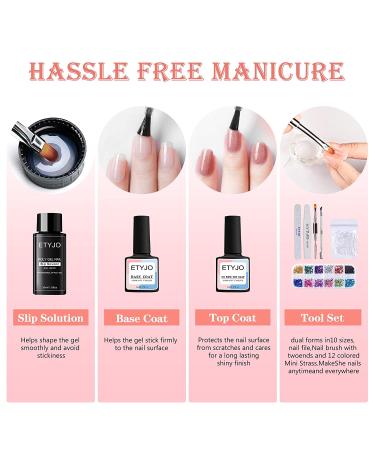 Poly Gel Nail Kit - 10 Color Builder Set with Slip Solution & Rhinestones - Buy Online on GoSupps.com