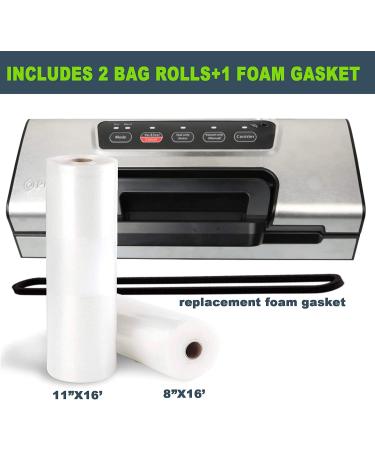 Potane Precision Vacuum Sealer Machine Pro with Built-in Cutter and Bag Storage | Auto&Manual Options | 2 Food Modes | Includes 2 Bag Rolls | Compact Design - Buy Online on GoSupps.com