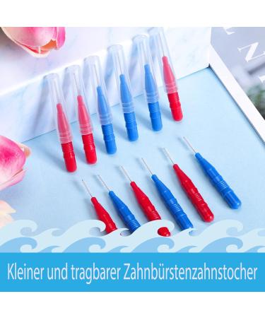 Vetory 100 Interdental Brushes - Effective Tooth Cleaning Tool for Dental Hygiene | Floss Picks for Interdental Spaces (Red & Blue) - Buy Online on GoSupps.com