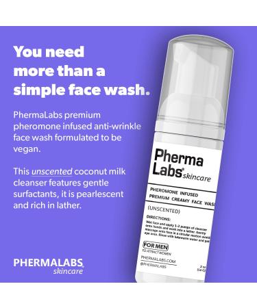 Creamy Face Wash for Men with Pheromones | Vegan Coconut Milk Cleanser | Gentle Hydrating Daily Face Wash (56g - Buy Online on GoSupps.com