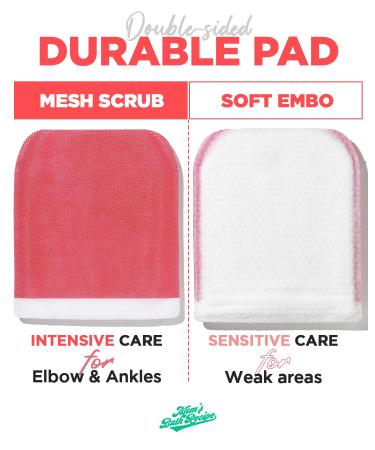 Mom s Bath Recipe Body Peeling Pad - Intense Exfoliating Mitts with Kelp & Biotics | All-in-One Bubble Body Wash & Scrub Gloves for Silky Smooth Skin - 8 Sheets - Buy Online on GoSupps.com