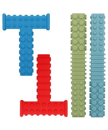 Sensory Chew Tubes for Autistic Children 4 Pack Silicone Chewy Sticks Oral Motor Tool for Sensory Kids with Autistic Biting ADHD SPD Teether Toys for Babies 3-6 6-12 Months BPA Free Colorful A - Buy Online on GoSupps.com